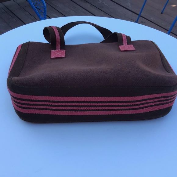 🛍BURBERRY Blue Label Brown/Rose Wine Wool/Canvas - Picture 5 of 12